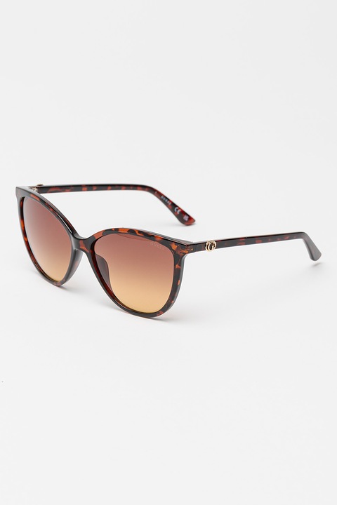 GUESS, Ochelari de soare cat-eye, 58-15-140, Maro inchis
