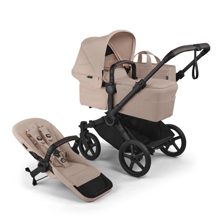 Количка Bugaboo Donkey 6 Complete, 2-в-1, Black/Desert Taupe, тегло 16.2 кг, ширина 60 см