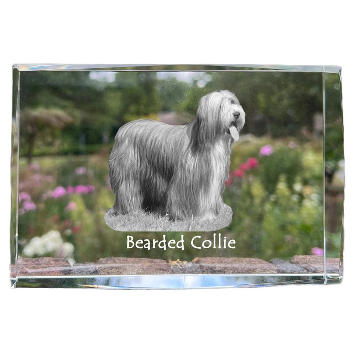 Kristály képkeret, Art-Dog, 18x12x4cm, személyre szabható fényképpel, háziállat emlékekhez