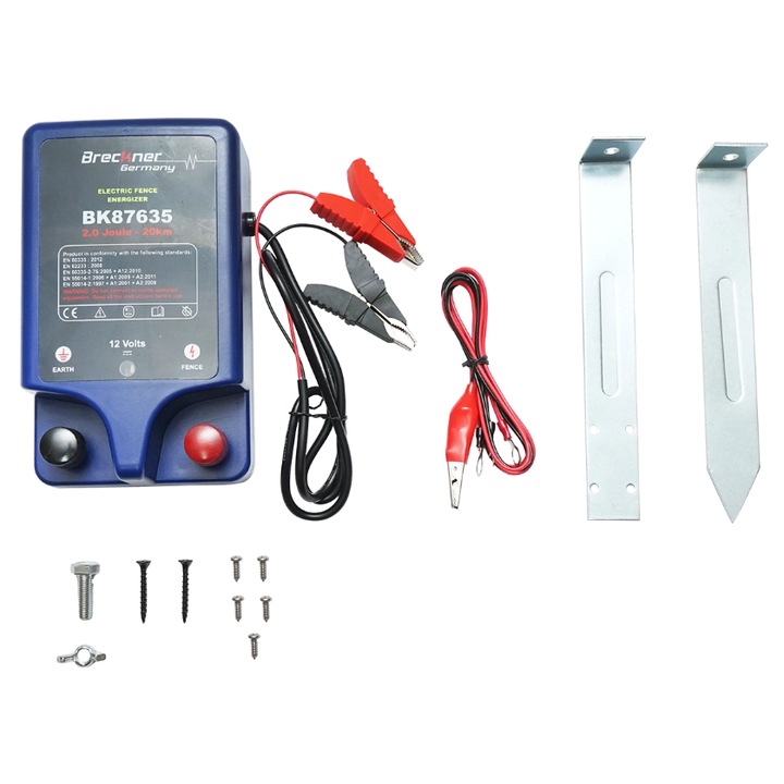 Generator impulsuri pentru gard electric 12V energie 2 Joule distanta maxima 20 km cu impamantare DISBG51 (BK87635)