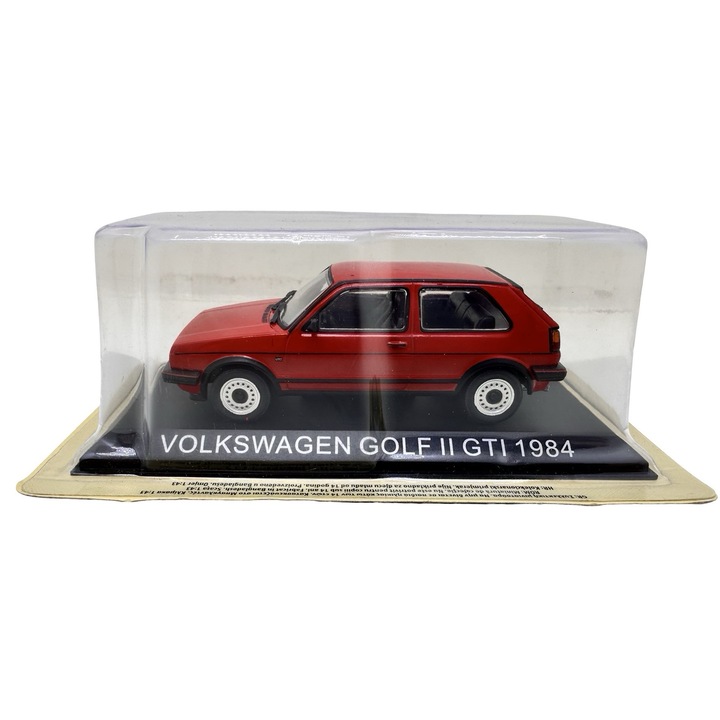 Macheta Volkswagen Golf 2 GTI piros 1984 1:43