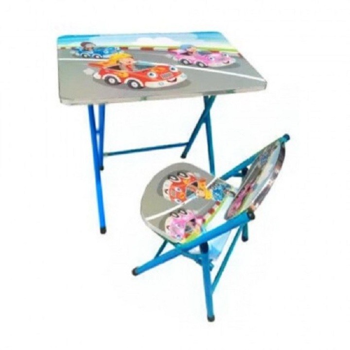 Masa interactivă cu scaun albastru, 40x60cm, set pentru copii