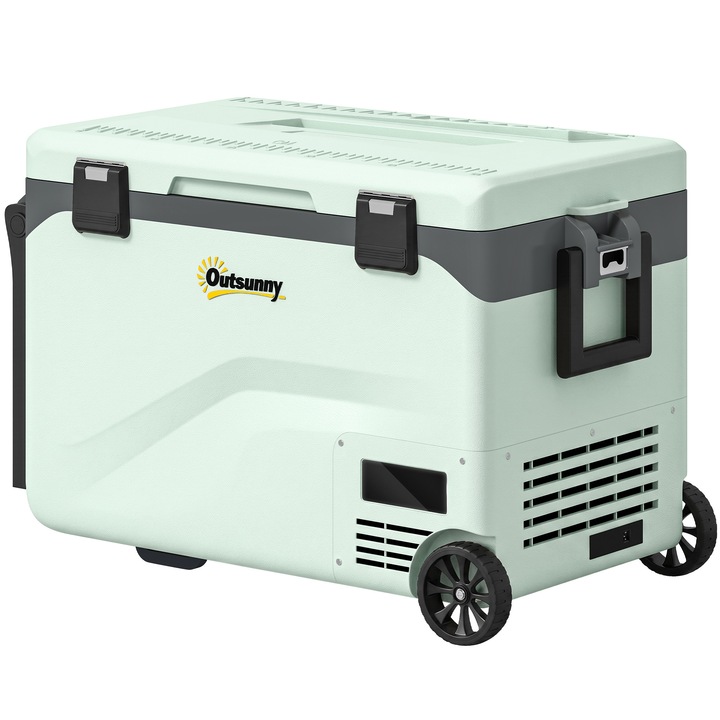 Frigider Auto, Outsunny, HDPE, PP,72,6 x 42,2 x 50 cm, Verde