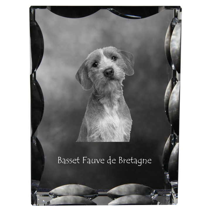 Statueta din cristal cu fotografie, Art-Dog, 12x9x5cm, personalizabila, orientare verticala sau orizontala