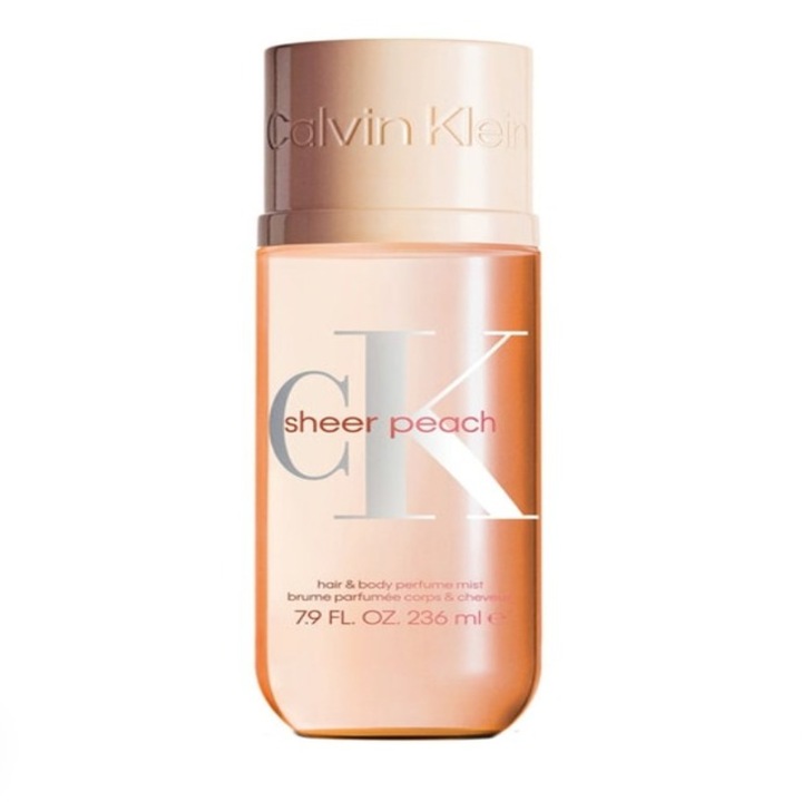 Парфюмиран спрей за тяло и коса за жени, CALVIN KLEIN Sheer Peach Unisex Hair & Body Perfume Mist, 236 ml