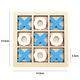 Joc de inteligenta X si O din lemn, PinkBlue, 14.5x14.5x0.5cm, albastru, pentru 3+ ani