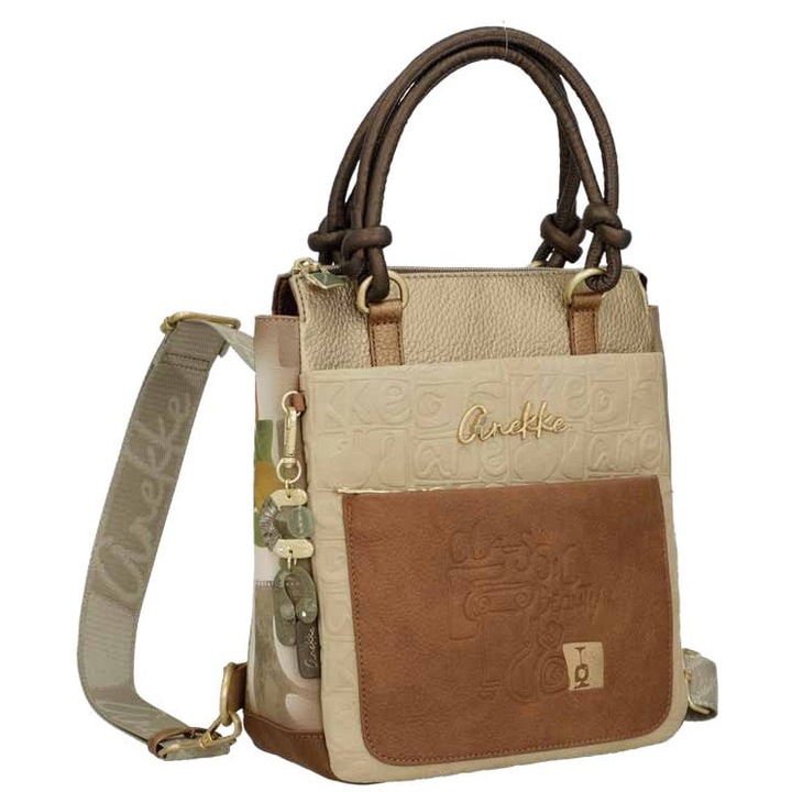 Rucsac Anekke, multicolor, 27x28x13 cm, realizat din piele ecologică