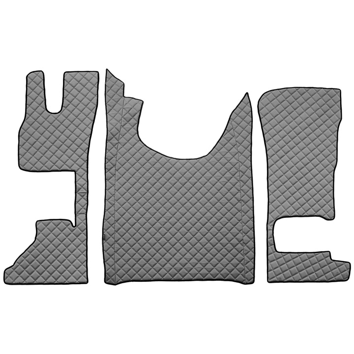 Covorașe Acoperire Completa F-CORE, Gri, Piele Ecologică, pentru DAF XG/XG+