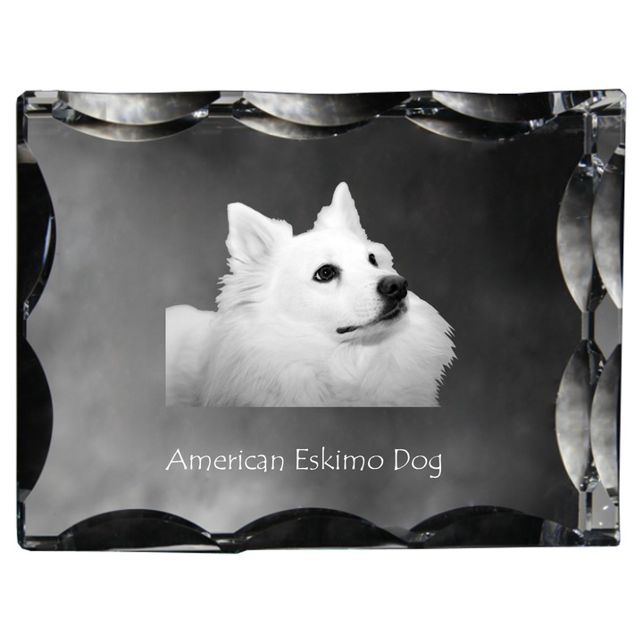 Rama foto cristal, Art-Dog, cu imagine personalizata, 12x9x5cm