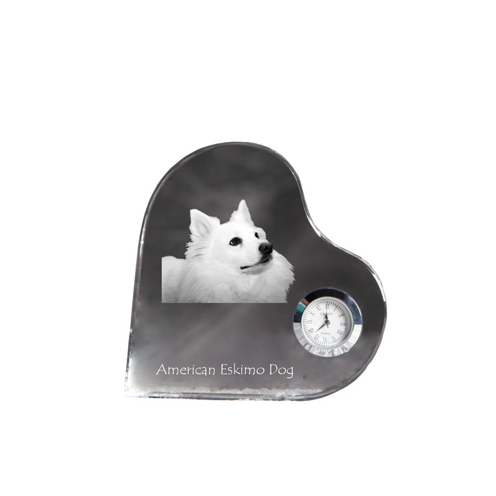 Szív alakú kristály díszóra, Art-Dog, fényképpel személyre szabva, 10,6x10,6x1,6cm