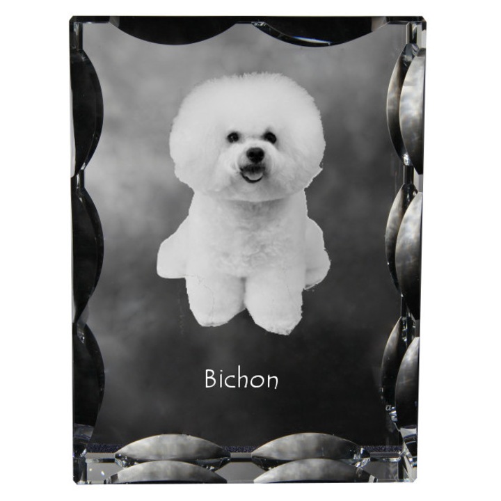 Statueta din cristal cu fotografie personalizata, Art-Dog, 12x9x5cm, transparent