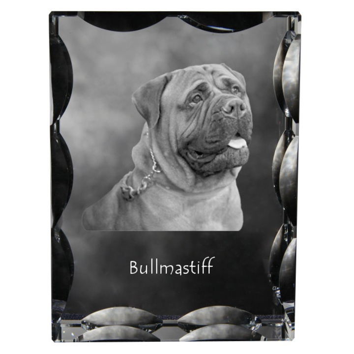 Statueta din cristal cu fotografie personalizata, Art-Dog, 12x9x5cm, pentru amintirea cainelui