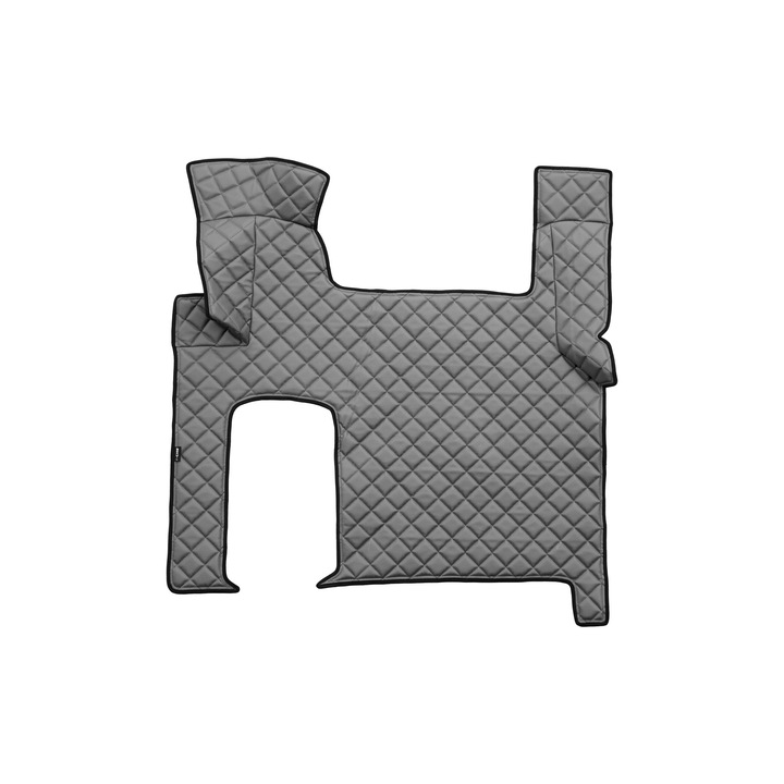 Covoraș central pentru tunel, F-CORE, ECO-PIELE Q, 2 sertare, gri, compatibil cu MAN TGX 01.07-12.17