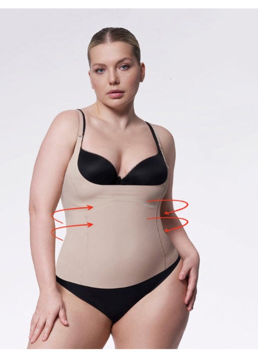 Maiou modelator invisible fara bust cu silicon Julimex 214, Natur, L