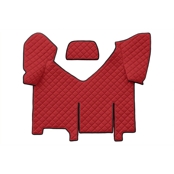 Covoraș central pentru tunel, F-CORE, ECO-PIELE Q, roșu, 10mm thickness