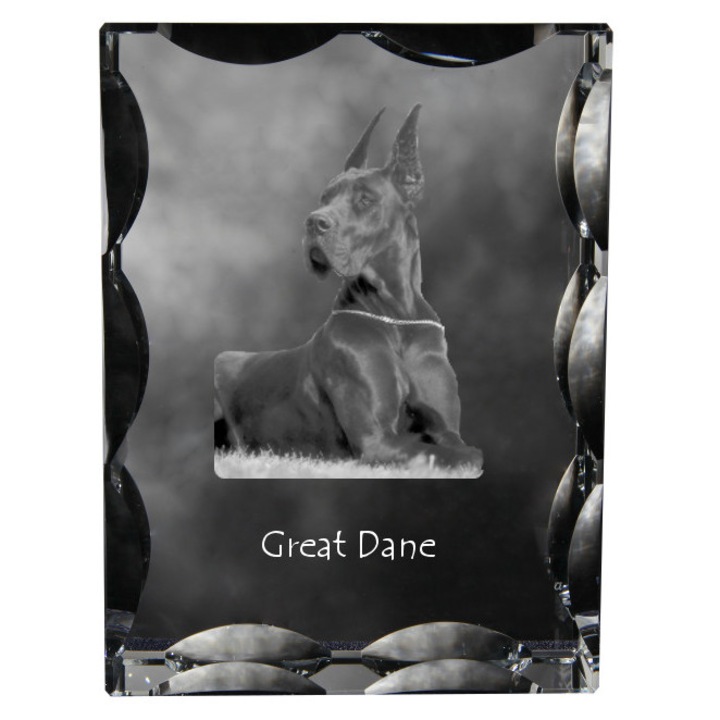 Személyre szabott dekoratív kristály fényképpel, Art-Dog, 12x9x5cm, átlátszó