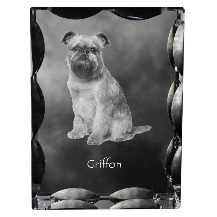 Statueta din cristal cu fotografie personalizata, Art-Dog, 12x9x5cm, pentru caine, decorativa