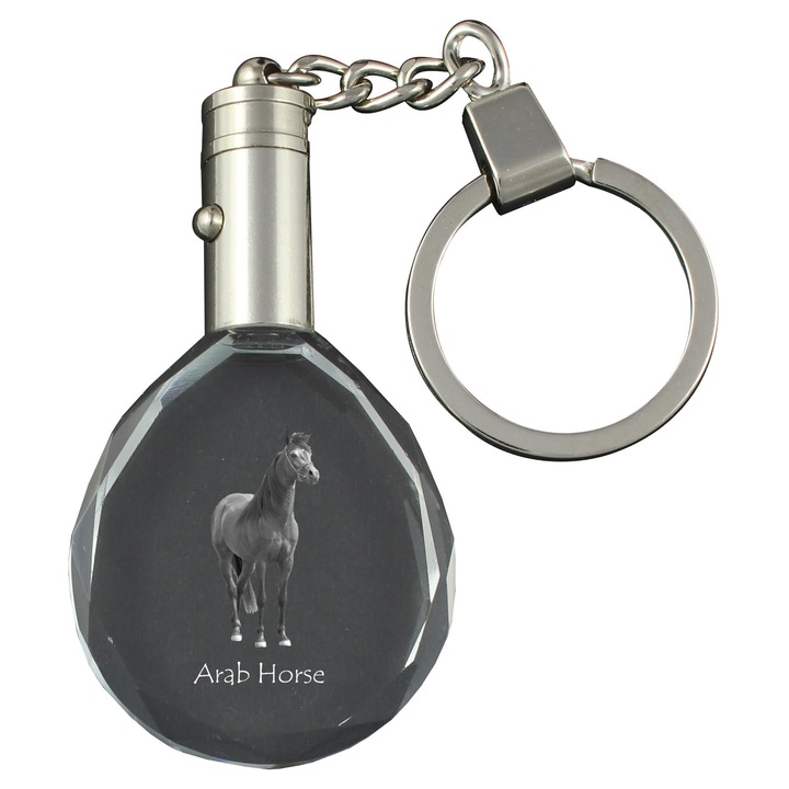 Breloc cu cristal, Art-Dog, set cu iluminare, 40x35x10mm, multicolor