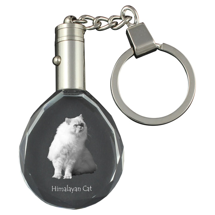 Breloc cu cristale, Art-Dog, breloc cu pisica, iluminare, 40x35x10mm, set cadou