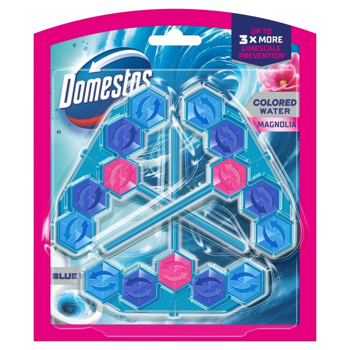 Domestos Power5 Trio Premium Blue Water Magnolia WC Blokk 3x48 g