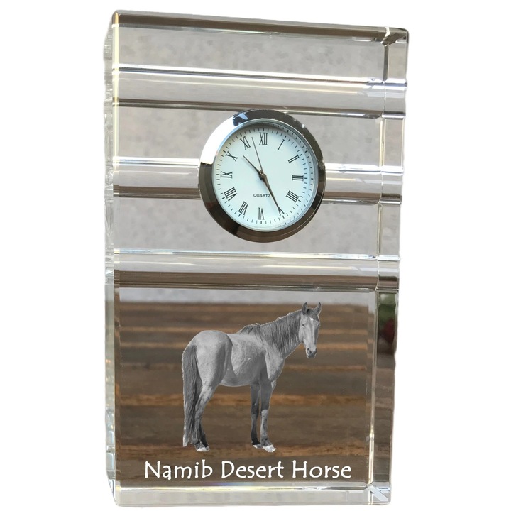 Ceas decorativ, Art-Dog, cristal cu fotografie personalizata, 14x8,6x2,4cm