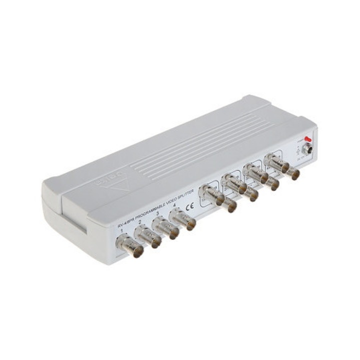 Видео дистрибутор DELTA, 4 BNC входа, 8 BNC изхода, 12V DC