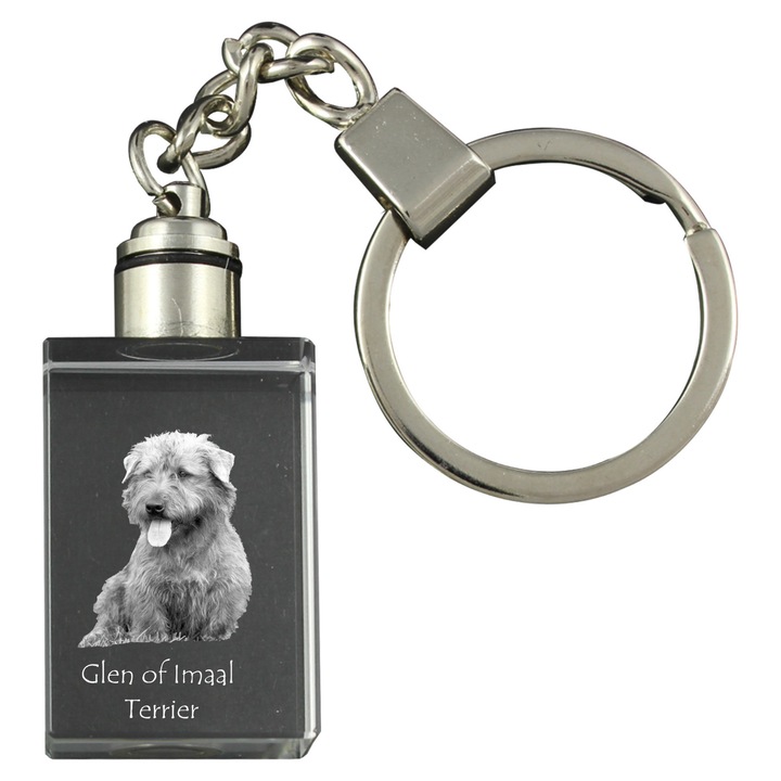 Brelocuri din cristal, Art-Dog, Glen of Imaal Terrier, 20x30x15mm, iluminat, cadou unic