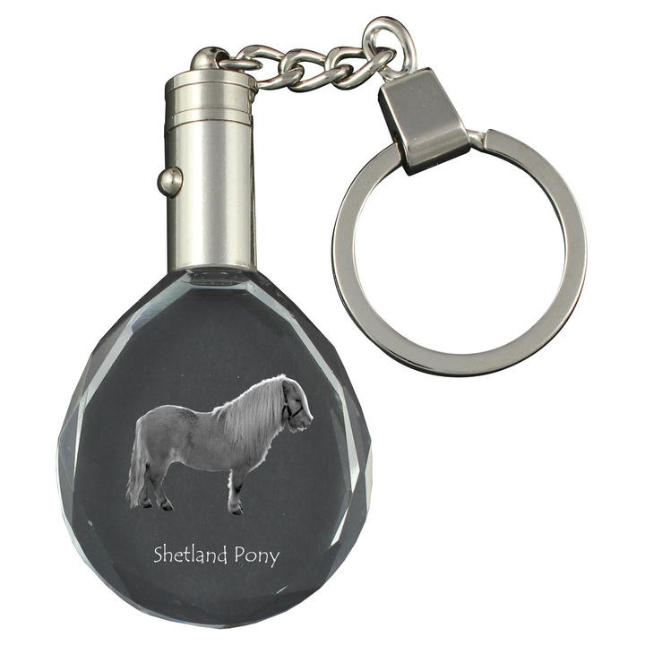 Breloc cu cristale, Art-Dog, breloc cu iluminare, set, 40x35x10mm, multicolor