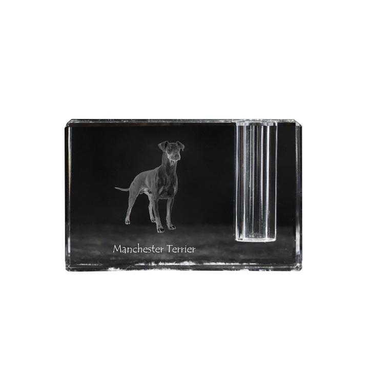 Suport pentru articole birou, Art-Dog, cristal, personalizabil, 11x4x7cm