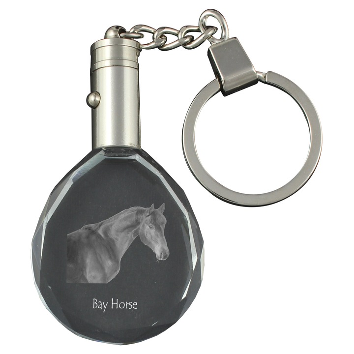 Breloc cu cristale, Art-Dog, set cu personalizare, iluminare, 40x35x10mm