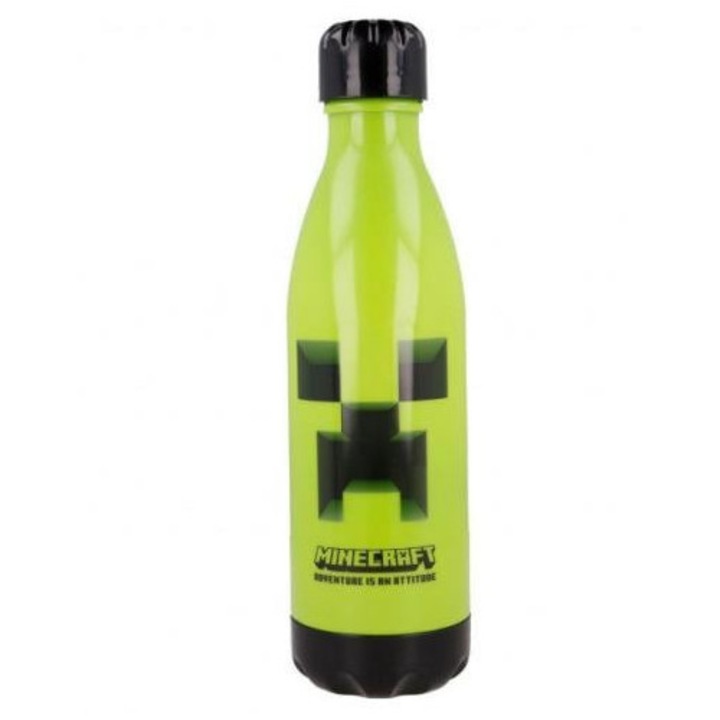 Minecraft Attitude műanyag kulacs csavaros kupakkal 660 ml