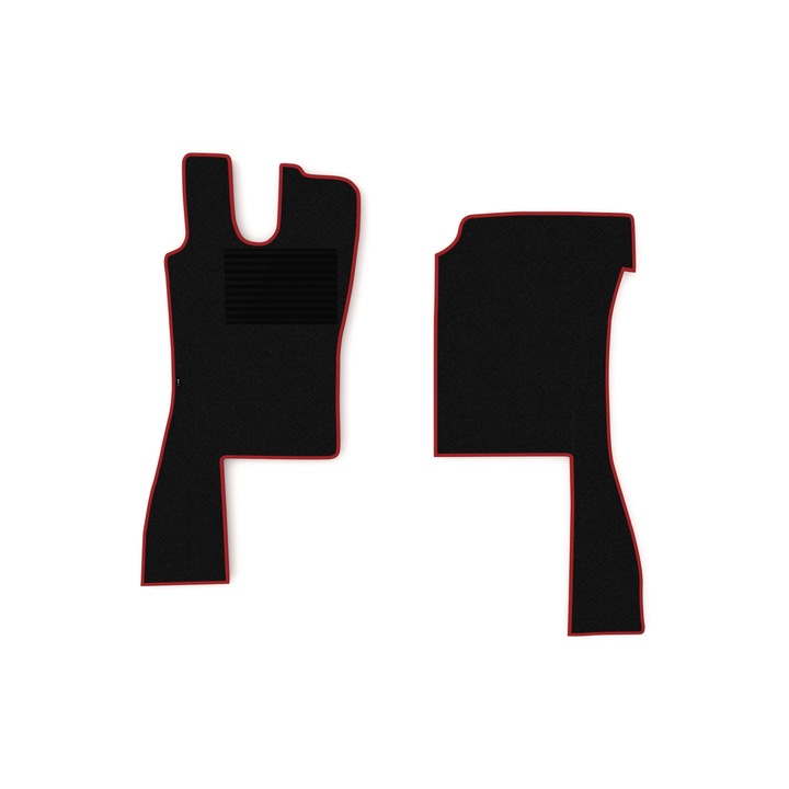 Camion Set covorase podea (sofer + pasager), F-CORE, pentru SCANIA SERIA 4 01.95-12.04, Rosu