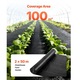 Geotextil de inalta densitate 100 g/m², contra buruienilor, 2 x 50 m, Negru