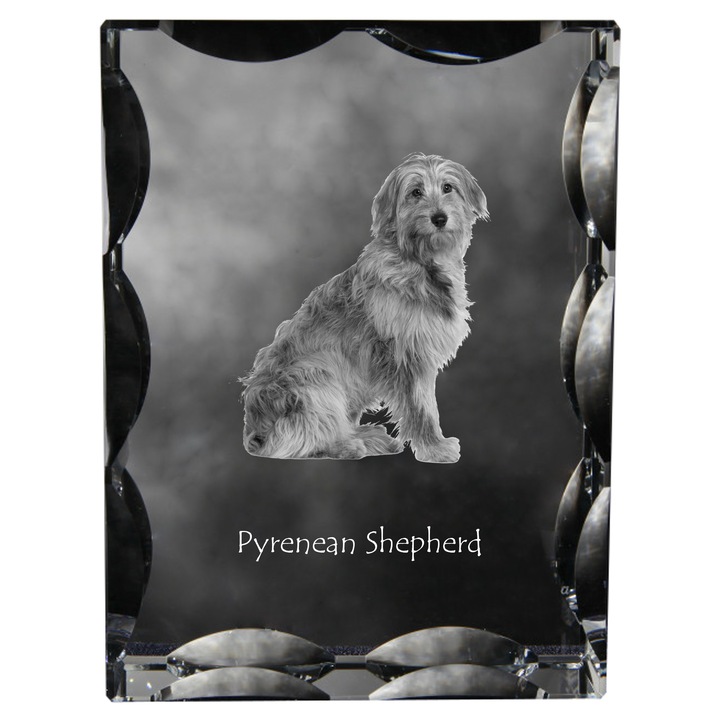 Statueta din cristal cu fotografie personalizata, Art-Dog, 12x9x5cm, pentru caini