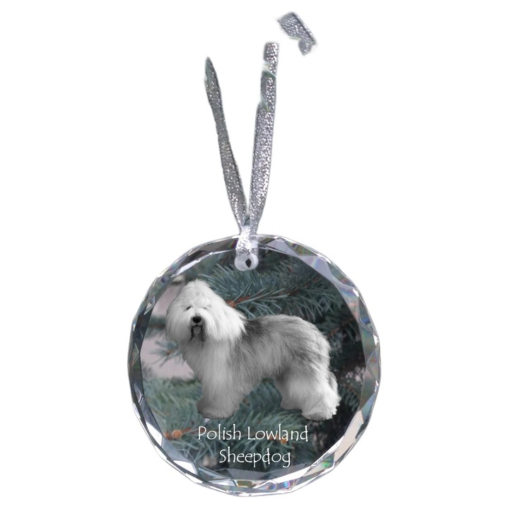 Коледна топка, Art-Dog, персонализирана със снимка, оптичен кристал, 7x1см
