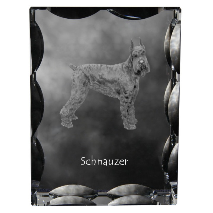 Dekoratív kristály személyre szabott fényképpel, Art-Dog, 12x9x5cm, kisállat emlékekhez