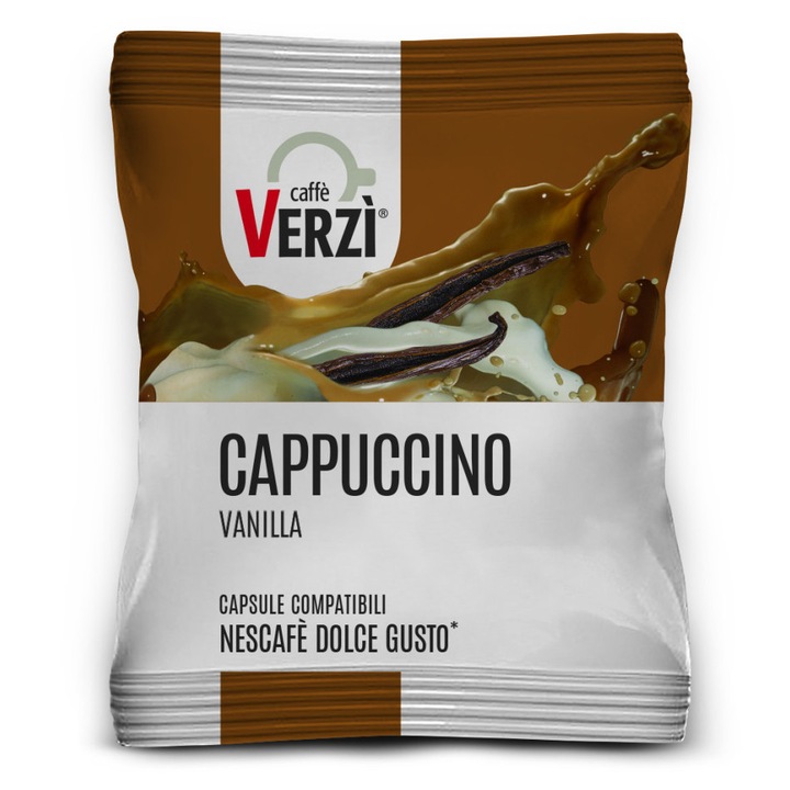 Café Verzi cappuccino vanilie, set 30 capsule compatibile Dolce Gusto