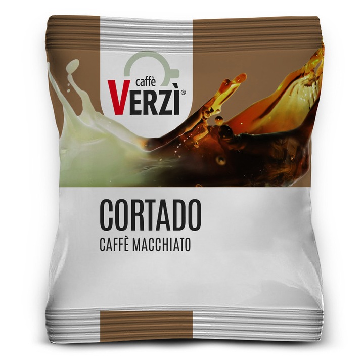 Cafea Caffe Verzi Cortado, capsule compatibile Nespresso, 50 buc, textura cremoasă, aromă echilibrată