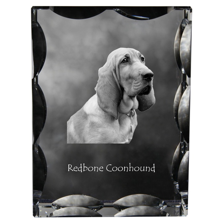 Statueta din cristal cu fotografie personalizata, Art-Dog, 12x9x5cm, decorare eleganta pentru amintirea animalului de companie