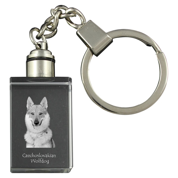 Kristály kulcstartók, Art-Dog, kutyás kulcstartó, világító, 20x30x15mm