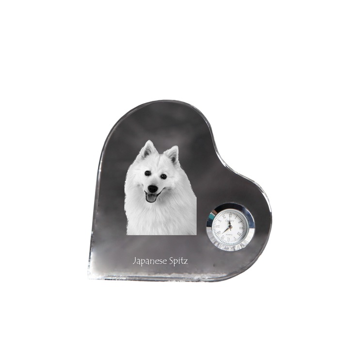 Szív alakú kristály díszóra, Art-Dog, fényképpel személyre szabva, 10,6x10,6x1,6cm
