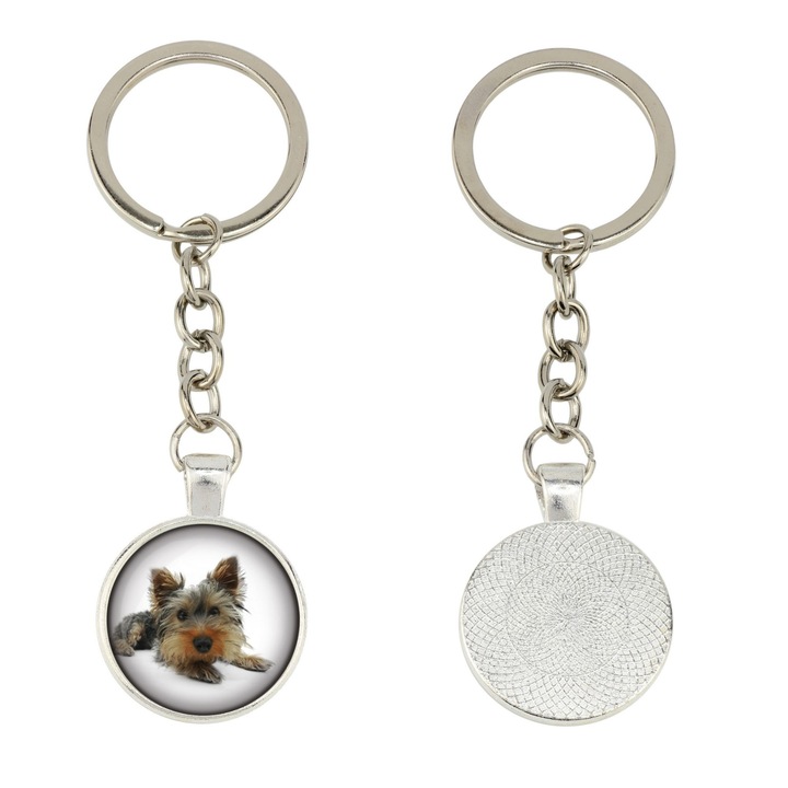 Személyre szabott fotós kulcstartó, Art-Dog, 10x2.5cm, ezüst fém, díszdobozban