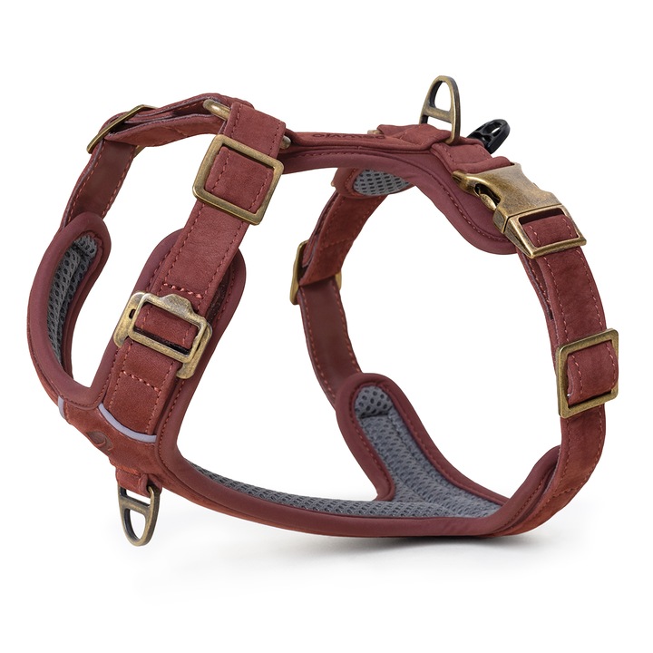 Zgarda pentru caini PELUVIO LORD din piele, piele de vaca, siguranta, respirabila, usor de curatat, usoara, confortabila, rezistenta la umiditate, placuta la atingere, nu apasa pe gat, XL, 80-115 cm, neagra