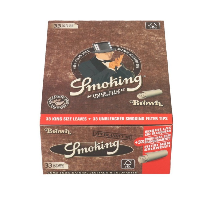 Set 24 foite Smoking Brown, cu filtru