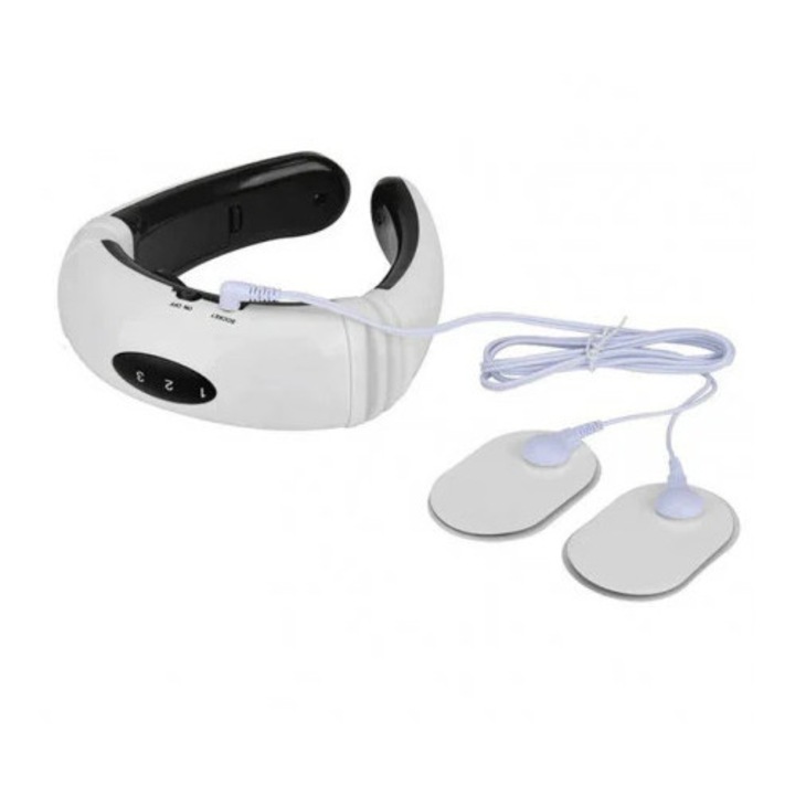 Aparat masaj cervical cu impulsuri electromagnetice RelaxU®, Portabil, 3 Moduri masaj, Incarcare USB, Reglare intensitate, Fast charge