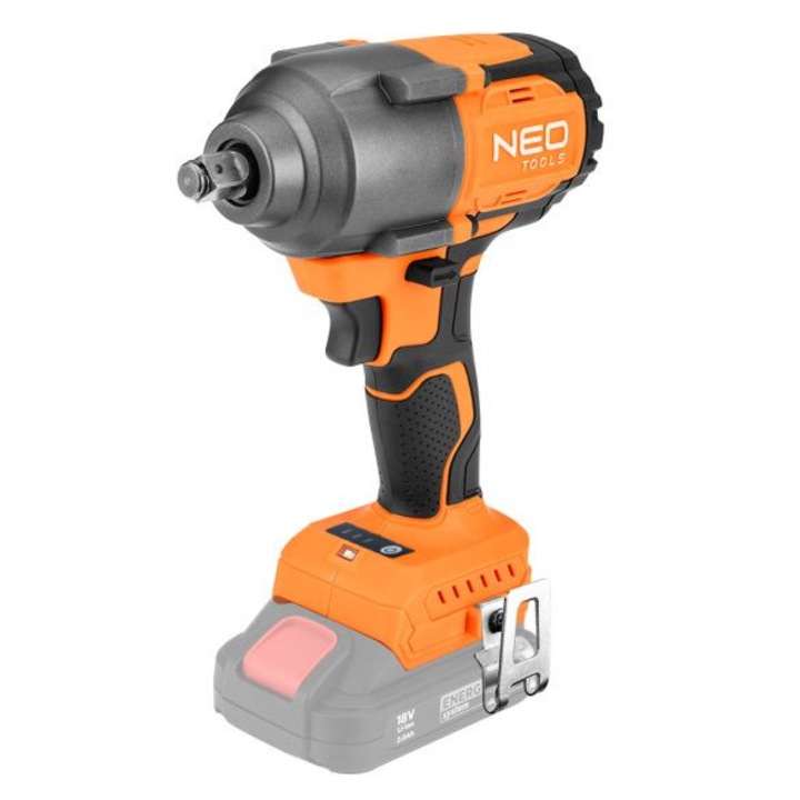Безчетков ударен гайковерт E+ 850 Nm, NEO, 3 скорости, 1", 1,8 кг