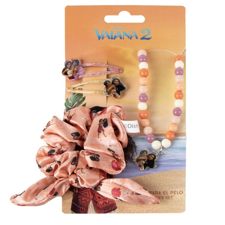 Disney Vaiana Set colier și accesorii de păr Big Sis