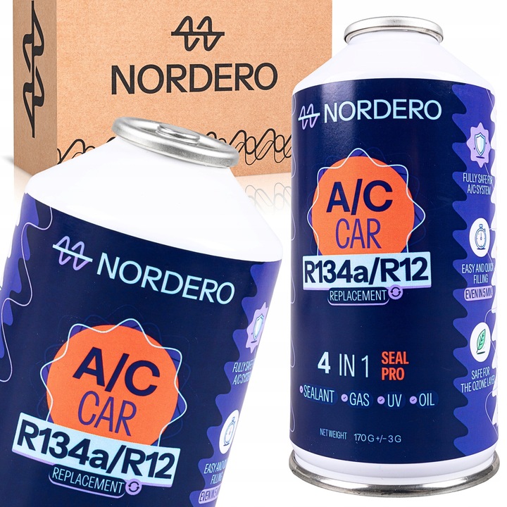Gáz autóklíma utántöltéshez, Nordero R134A