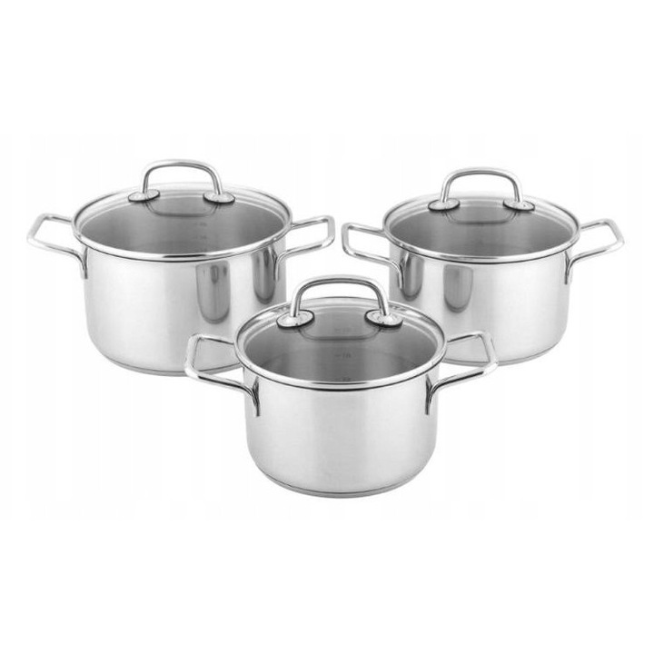 Set oale 6 piese Carso Elegance, inox, 16x20cm, argintiu