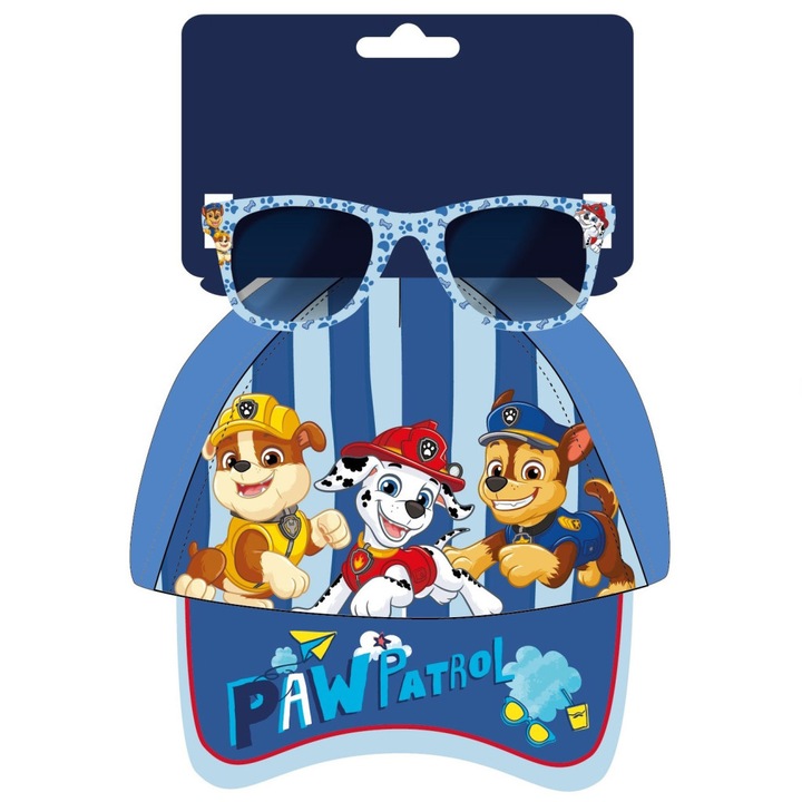 Set de ochelari de soare și șapcă de baseball Patrula Cățelușilor Sunny Paws
